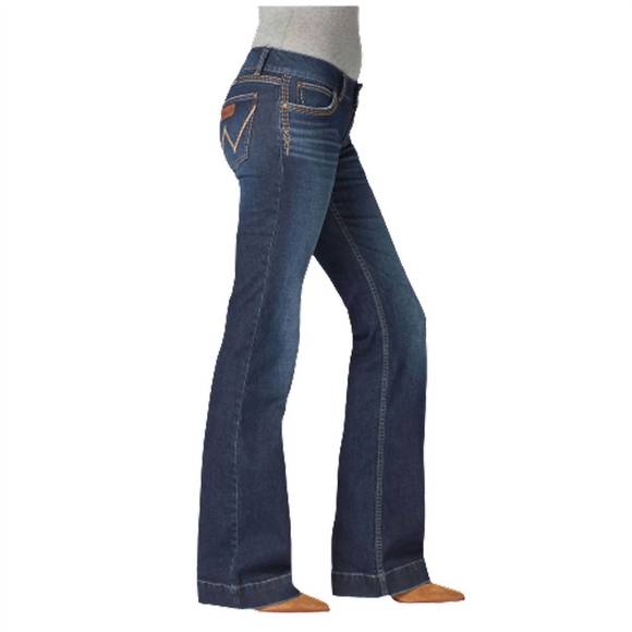 NEW WRANGLER retro sadie trouser low rise jean in gabby - Picture 3 of 5